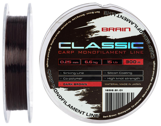 Brain Classic Carp Line(dark brown)300m