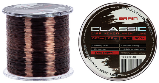 Brain Classic Carp Line(dark brown)600m