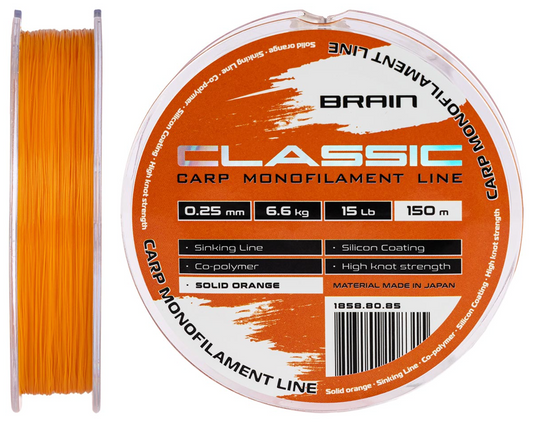 Brain Classic Carp Line(solid orange)150m