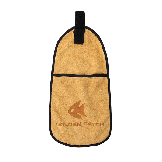 Golden Catch Fishing Towel with Pocket Beige